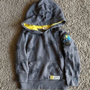 GAP Kids Charcoal Batman Hoodie with Bright Yellow Accents